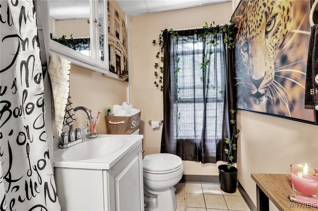 547 Potomac Ave, Buffalo, NY 14222 - bathroom with vanity, tile patterned flooring, and toilet
