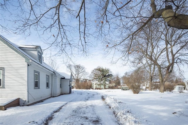 view of snowy yard