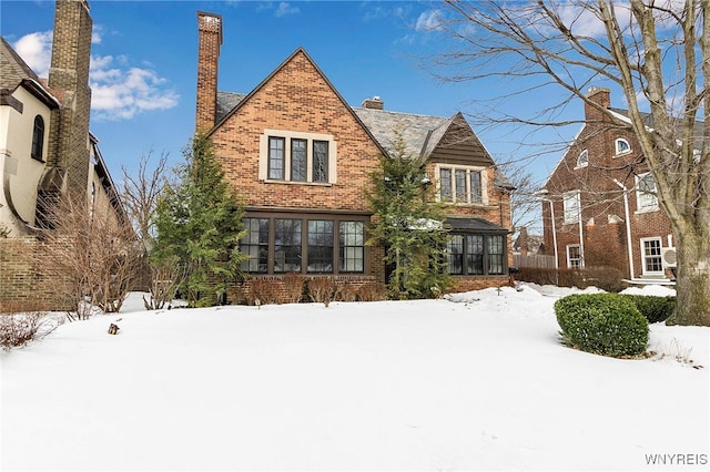 view of tudor-style house