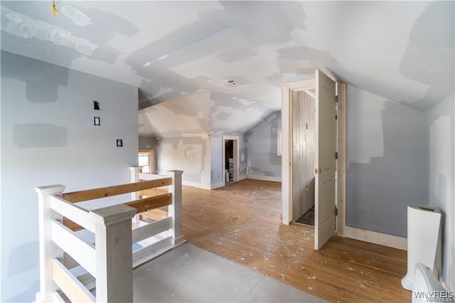 bonus room with lofted ceiling