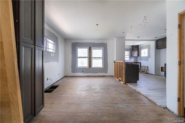 interior space with light wood-type flooring