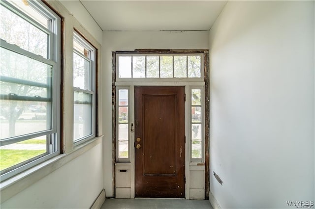 interior space featuring a wealth of natural light