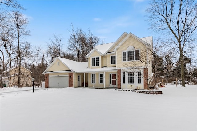 view of property featuring a garage