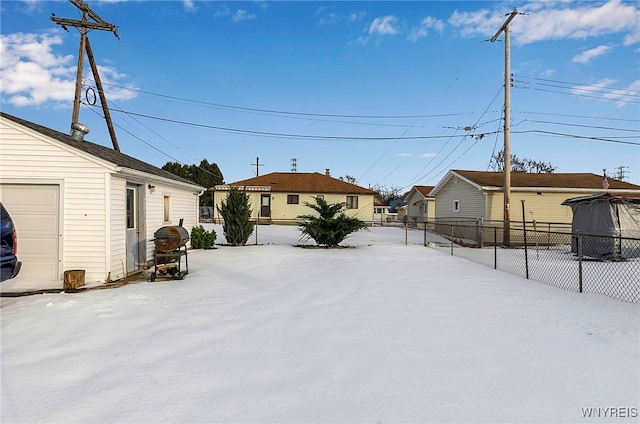 view of snowy yard