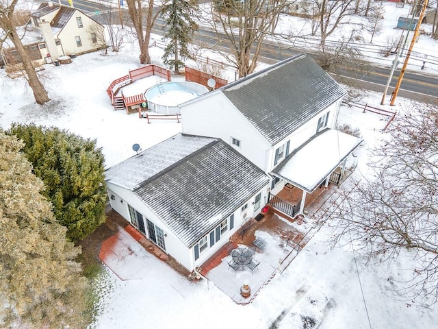 view of snowy aerial view