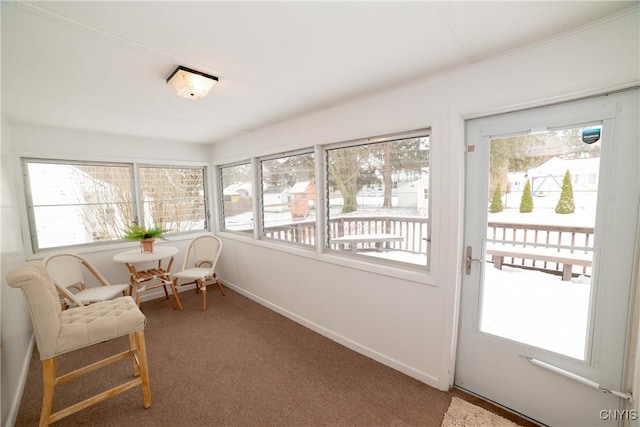 sunroom with a healthy amount of sunlight