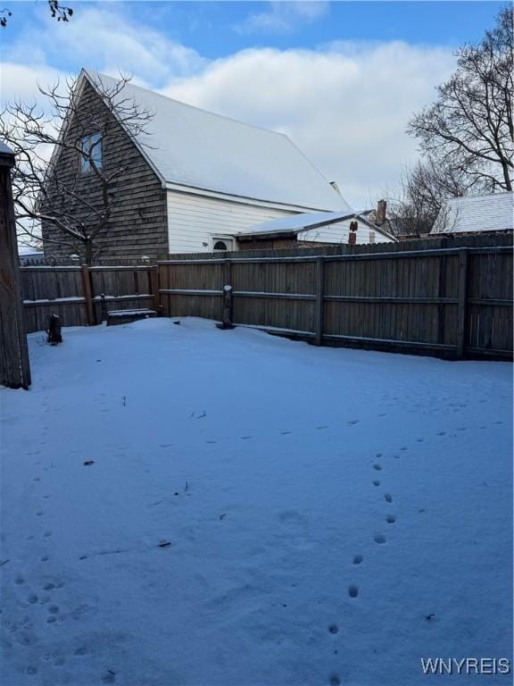 view of snowy yard