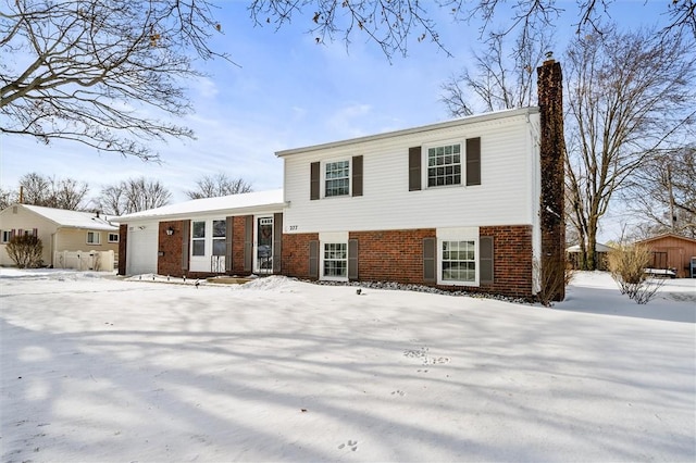 view of split level home