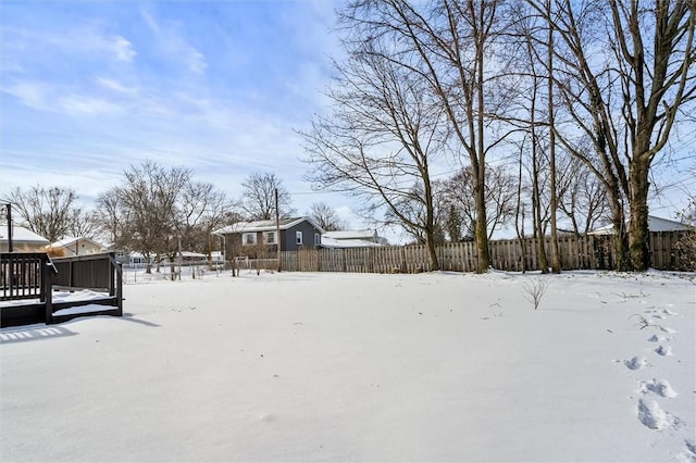 view of snowy yard