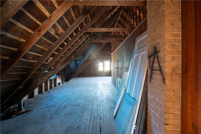 view of attic