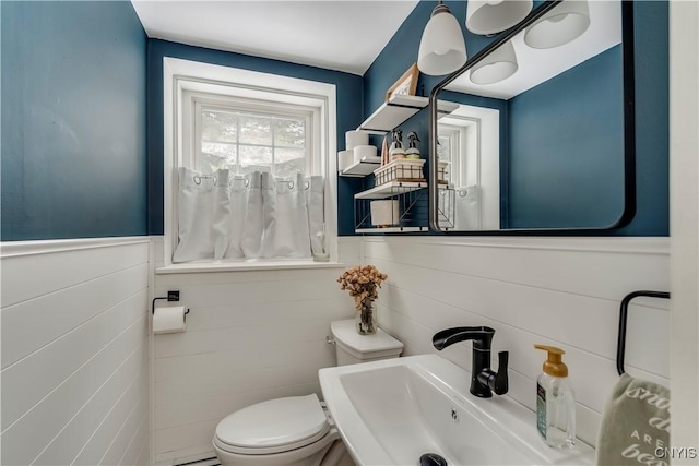 bathroom with toilet and sink