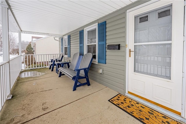 view of patio / terrace with a porch