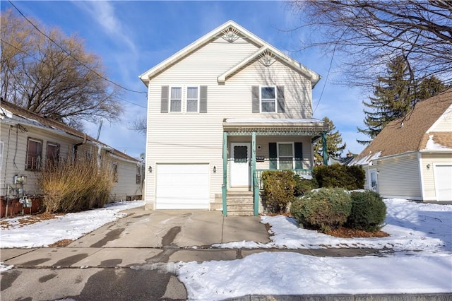 view of property with a garage