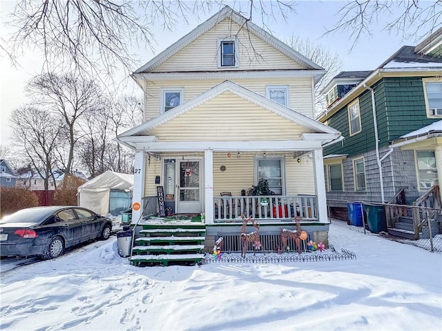 view of front of home with covered porch