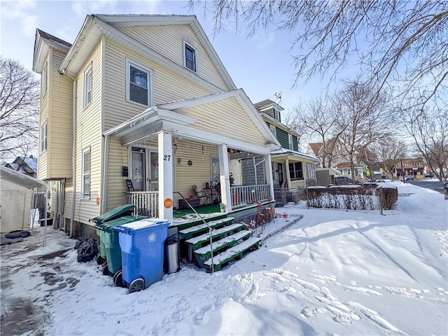 view of front of property with a porch