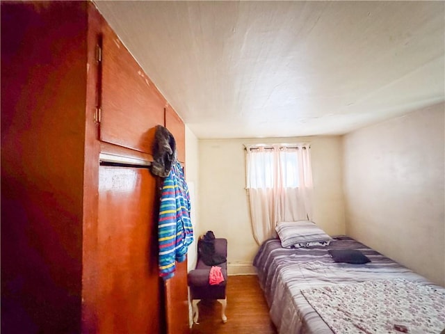 bedroom featuring light hardwood / wood-style floors