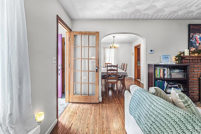 dining area featuring hardwood / wood-style flooring