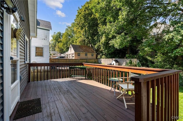 view of wooden deck