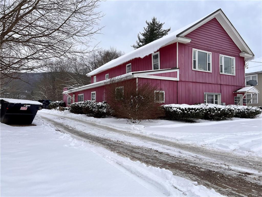 view of snow covered exterior