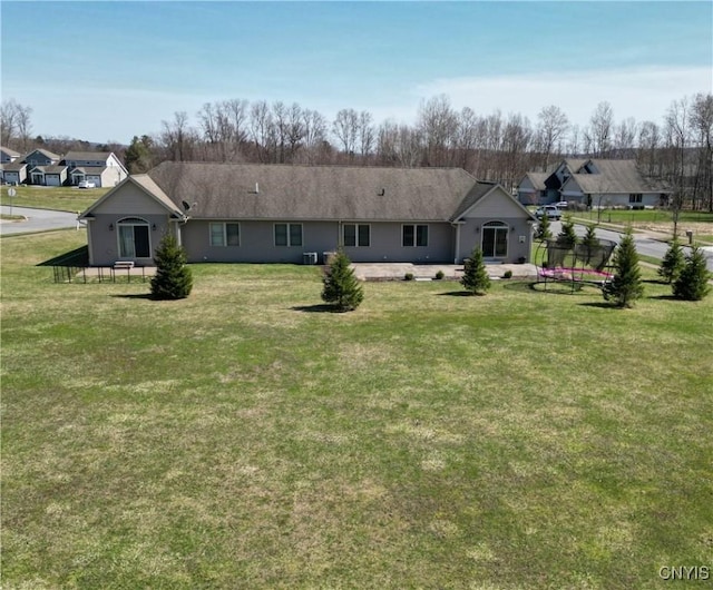 1771 Independence, Utica, NY 13502 - rear view of house featuring a yard, a patio, and central air condition unit