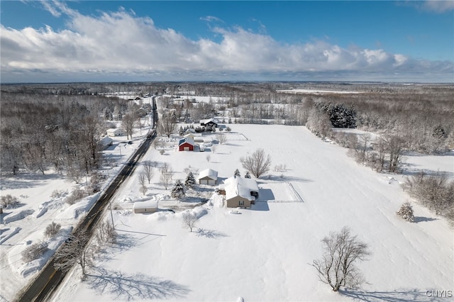 view of snowy aerial view