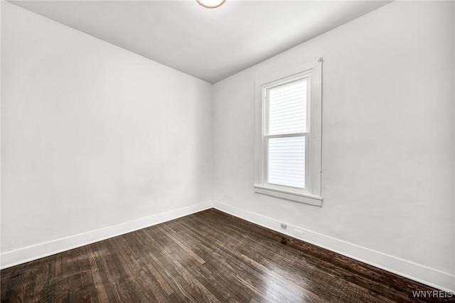 empty room featuring wood-type flooring