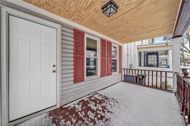 exterior space featuring a porch