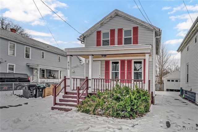 front of property featuring covered porch