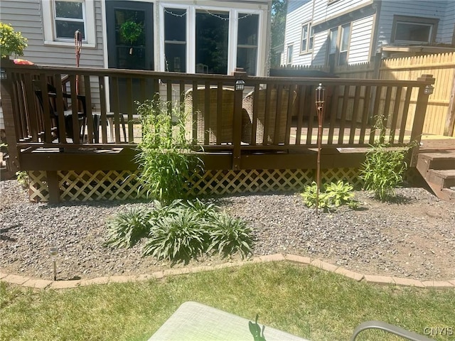 view of wooden deck