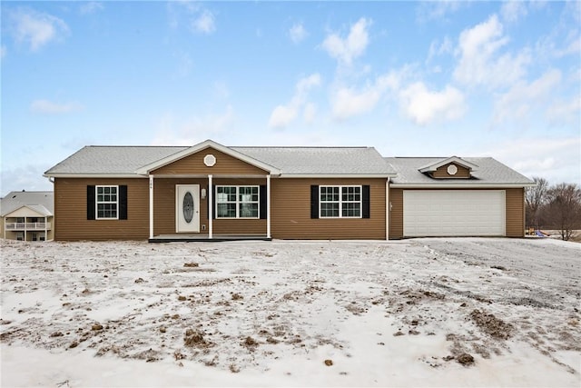 view of front facade featuring a garage