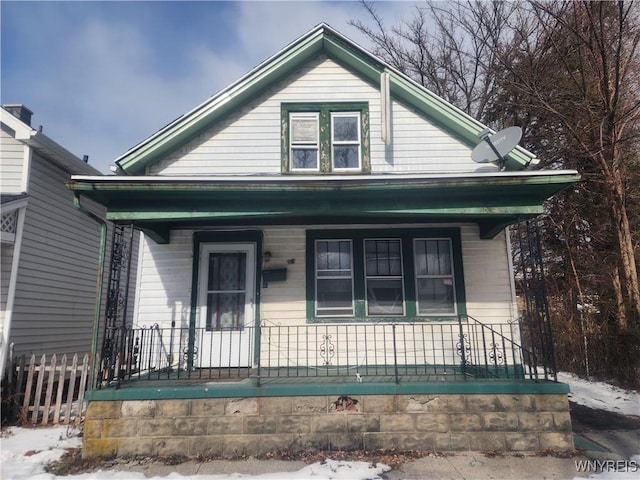 bungalow-style house featuring a porch