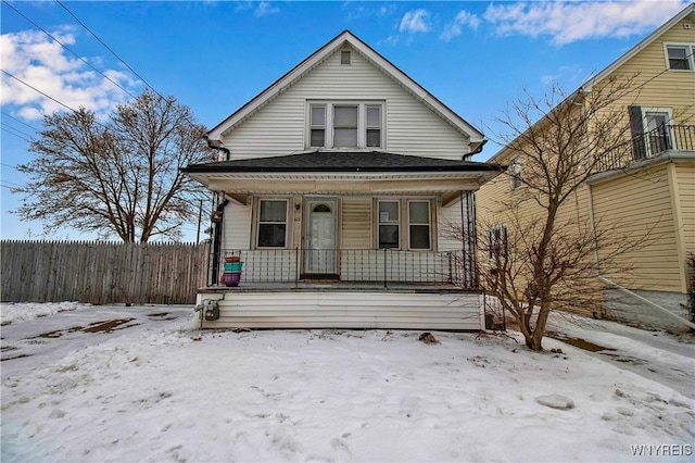 bungalow-style home featuring a porch