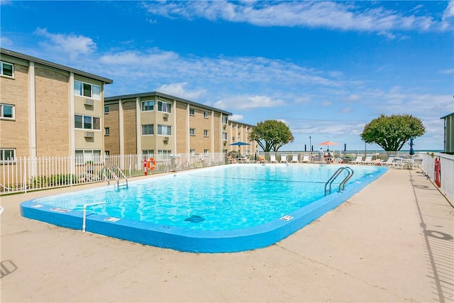 view of pool with a patio area