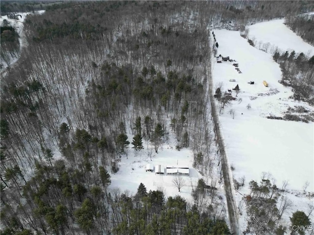 view of snowy aerial view