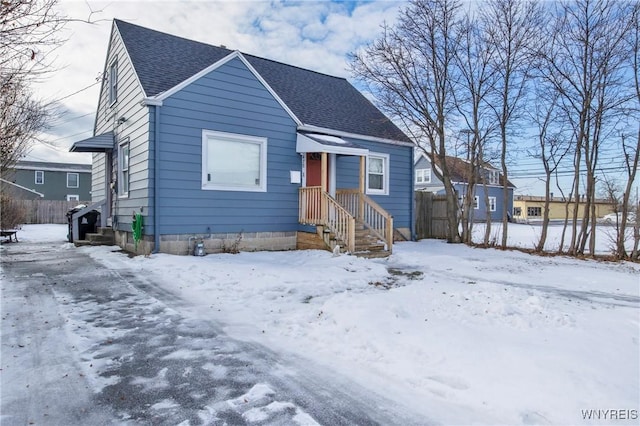 view of bungalow-style home