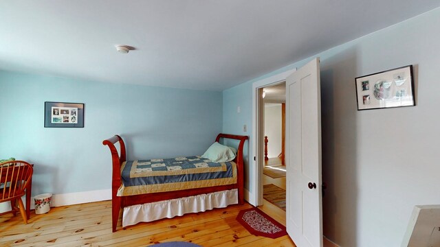 bedroom featuring light hardwood / wood-style flooring