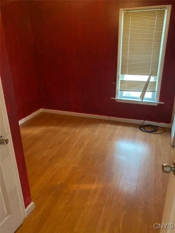 empty room featuring light hardwood / wood-style flooring