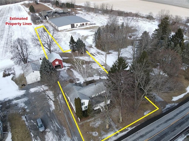 view of snowy aerial view