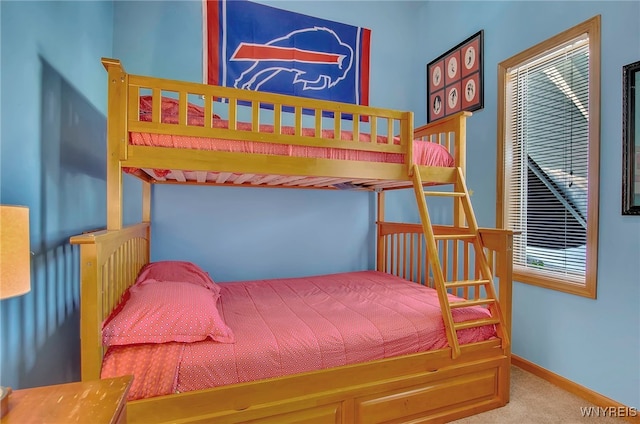 view of carpeted bedroom