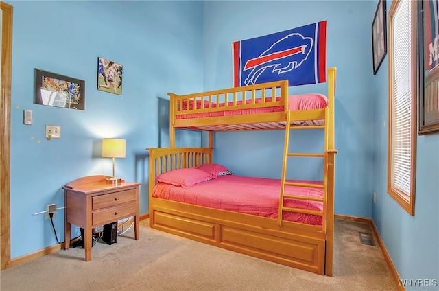 view of carpeted bedroom