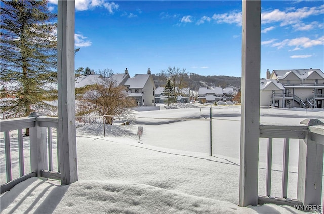 view of snowy yard