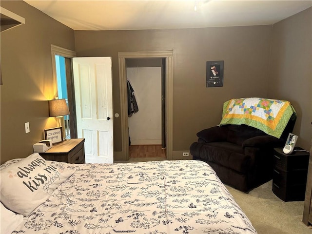 view of carpeted bedroom