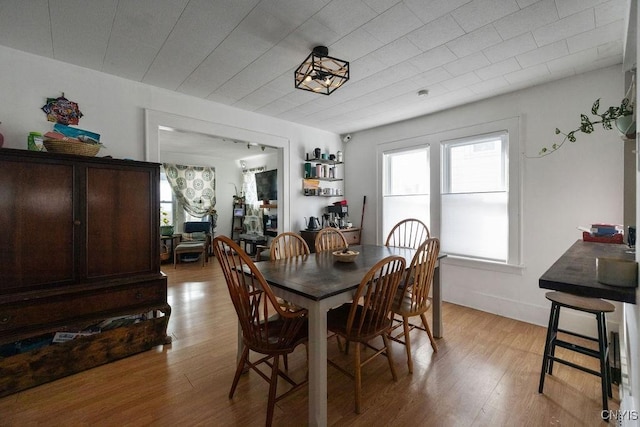 dining room featuring light wood-type flooring