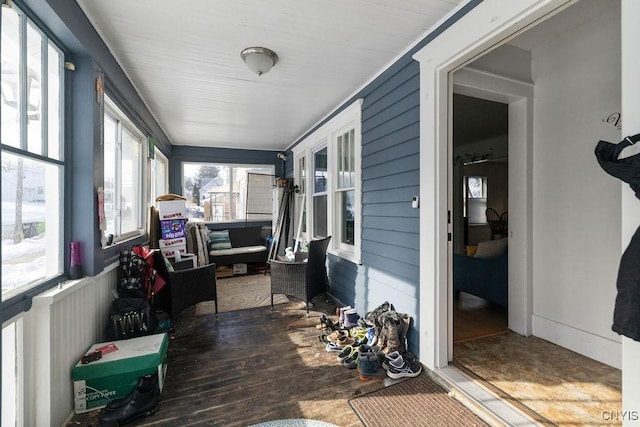 view of sunroom