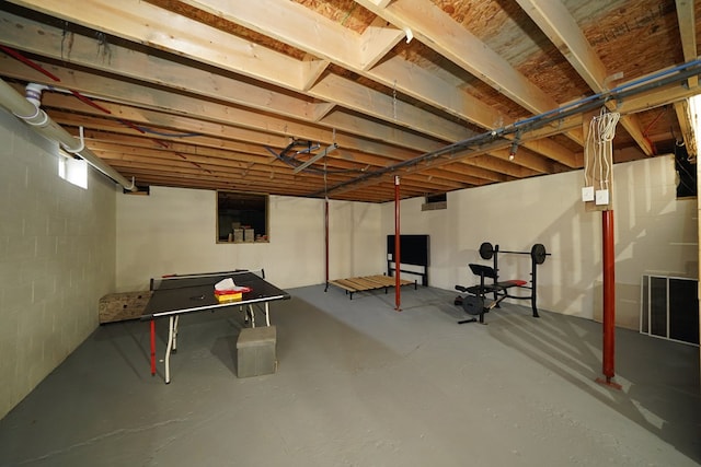 view of basement