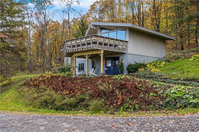 1786 Traverse Rd, Virgil, NY 13045 - view of front of house with a deck
