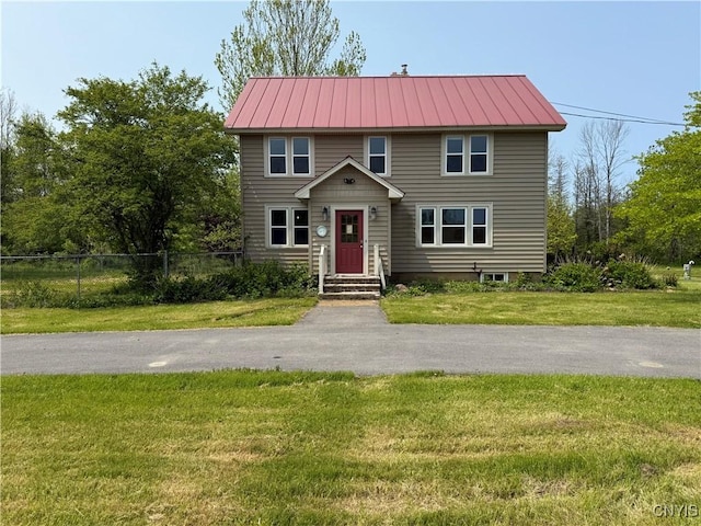 555 County Route 51, New Haven, NY 13114 - view of front facade with a standing seam roof and metal roof