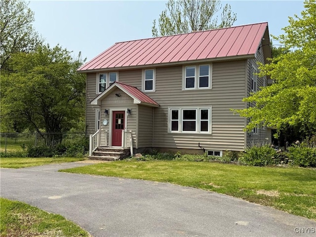 555 County Route 51, New Haven, NY 13114 - view of front of home with metal roof and a standing seam roof