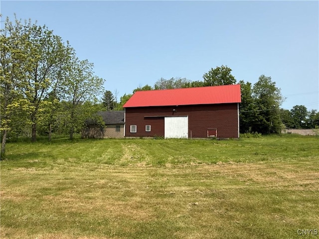 555 County Route 51, New Haven, NY 13114 - view of grassy yard featuring an outdoor structure