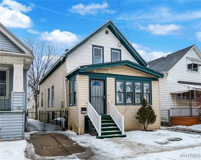 view of bungalow-style home